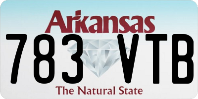 AR license plate 783VTB