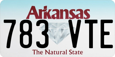 AR license plate 783VTE