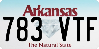 AR license plate 783VTF
