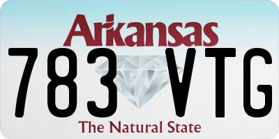 AR license plate 783VTG