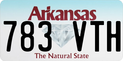 AR license plate 783VTH