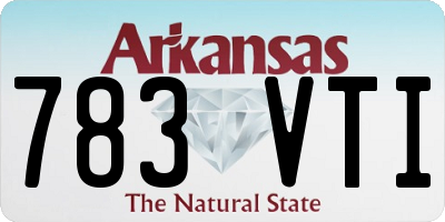 AR license plate 783VTI