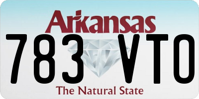 AR license plate 783VTO