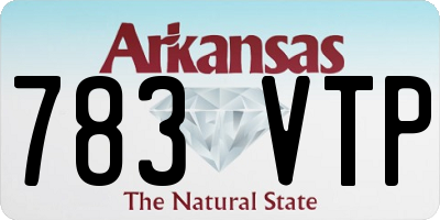 AR license plate 783VTP