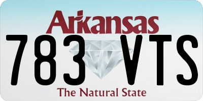 AR license plate 783VTS
