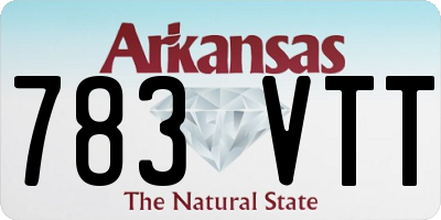 AR license plate 783VTT