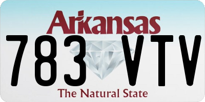 AR license plate 783VTV