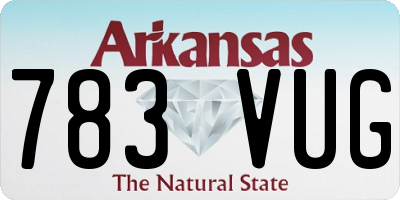 AR license plate 783VUG