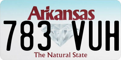 AR license plate 783VUH
