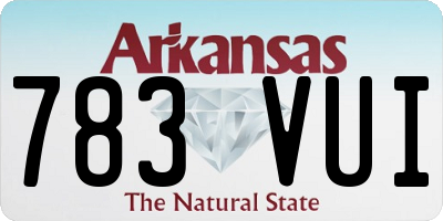 AR license plate 783VUI