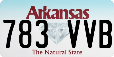 AR license plate 783VVB