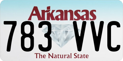 AR license plate 783VVC