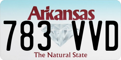 AR license plate 783VVD