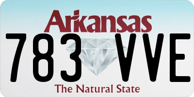 AR license plate 783VVE