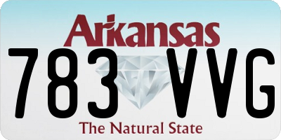 AR license plate 783VVG