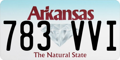 AR license plate 783VVI