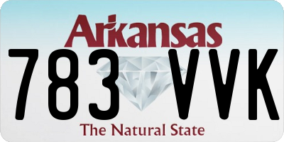 AR license plate 783VVK
