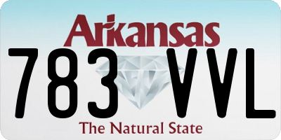 AR license plate 783VVL