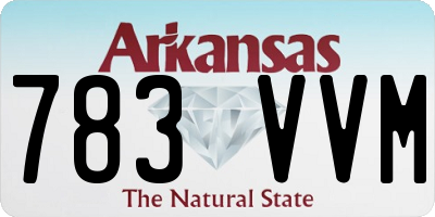 AR license plate 783VVM