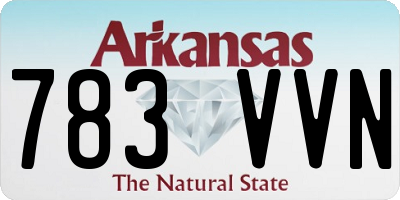 AR license plate 783VVN