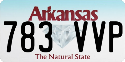 AR license plate 783VVP