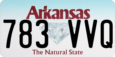 AR license plate 783VVQ