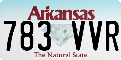 AR license plate 783VVR