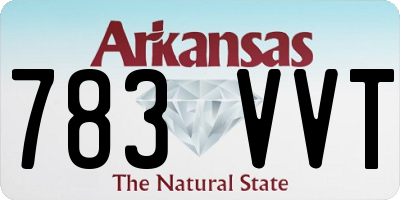 AR license plate 783VVT