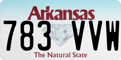 AR license plate 783VVW