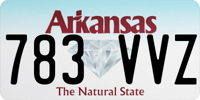 AR license plate 783VVZ