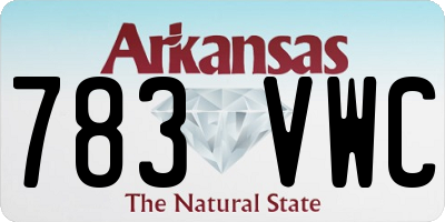 AR license plate 783VWC