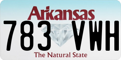 AR license plate 783VWH