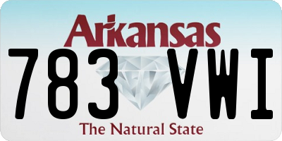 AR license plate 783VWI