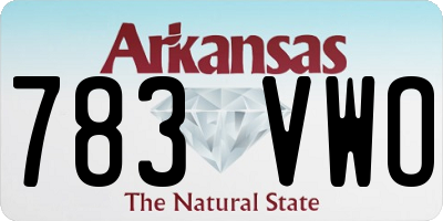 AR license plate 783VWO