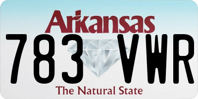 AR license plate 783VWR