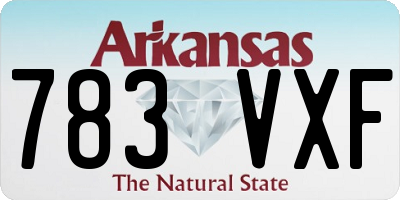 AR license plate 783VXF