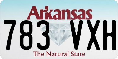 AR license plate 783VXH
