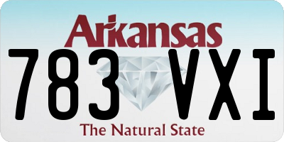 AR license plate 783VXI