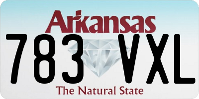 AR license plate 783VXL