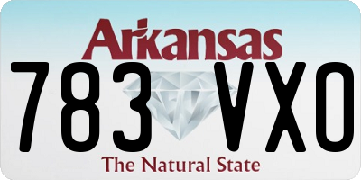 AR license plate 783VXO