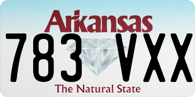 AR license plate 783VXX