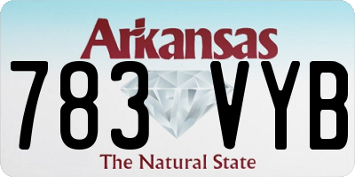 AR license plate 783VYB