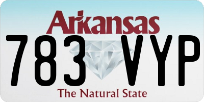 AR license plate 783VYP