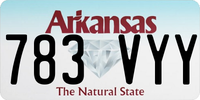 AR license plate 783VYY