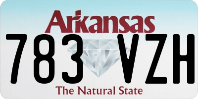 AR license plate 783VZH