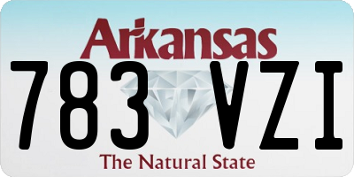 AR license plate 783VZI