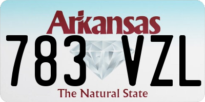 AR license plate 783VZL