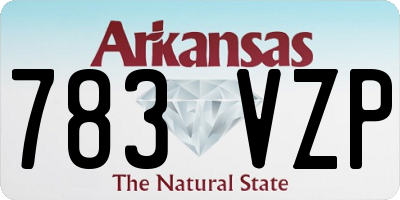 AR license plate 783VZP