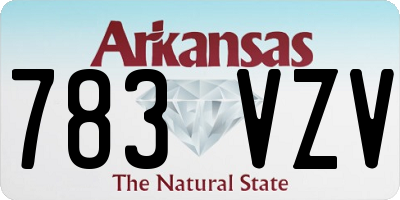 AR license plate 783VZV