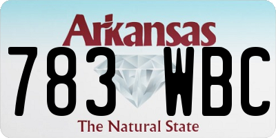 AR license plate 783WBC